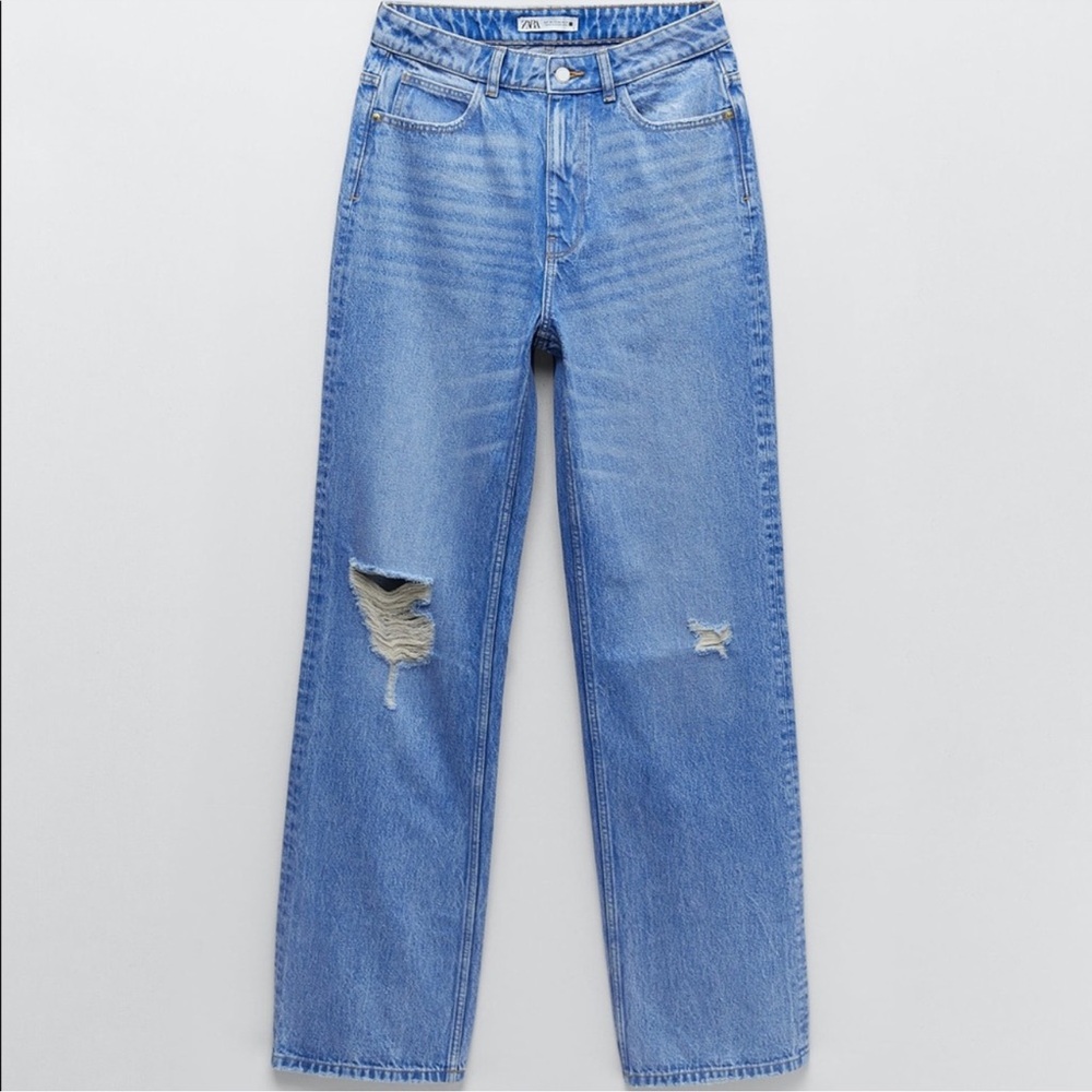 NWT Zara Z1975 High Waist Straight Leg Jeans - Picture 3 of 10